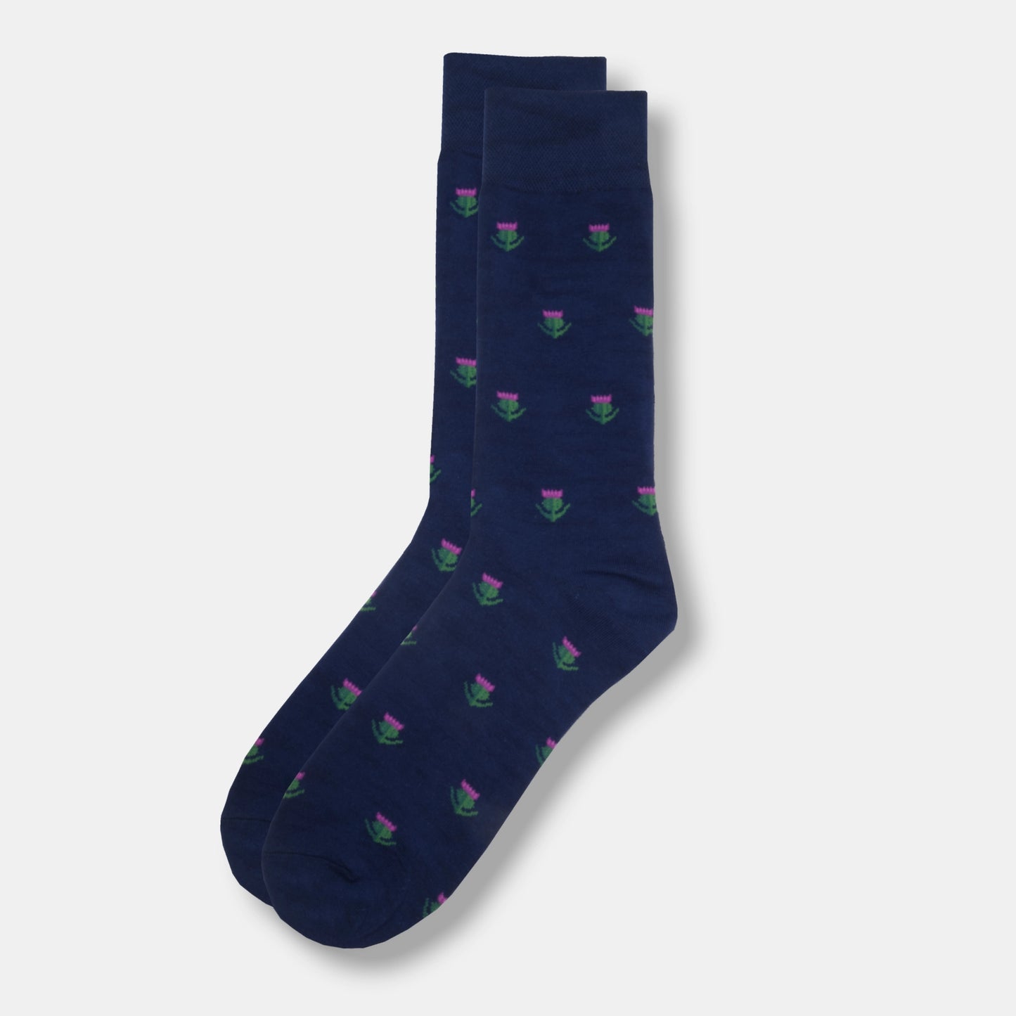Scottish Thistle blue socks 